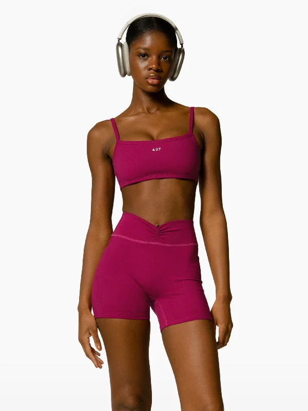 underwire women sport bra for enhanced shapingThe Micro Bra / Raspberry