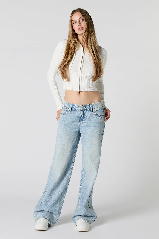 Denim Top with a Belted Waist for a Defined SilhouetteMedium Wash Low Rise Skater Jean Denim Top with a Belted Waist for a Defined SilhouetteMedium Wash Low Rise Skater Jean