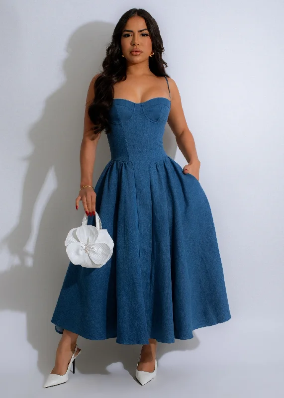 Ripped Denim Top for a Rebellious Fashion StatementIndigo Dream Midi Dress Denim