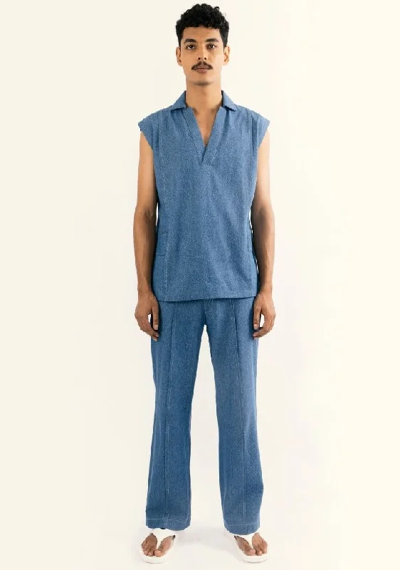 Ripped Denim Top for a Rebellious Fashion StatementOpen Collar Vest