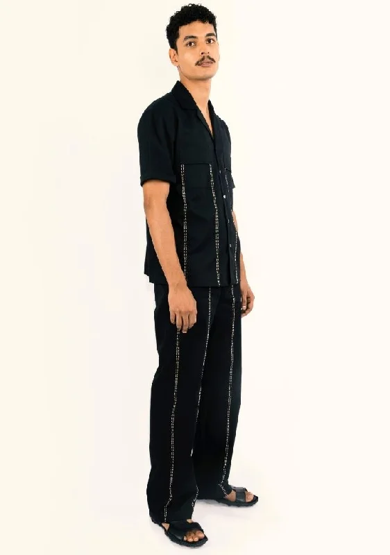 Denim Top for a Beachside Picnic with a Laid - Back StylePatch Pocket Pants