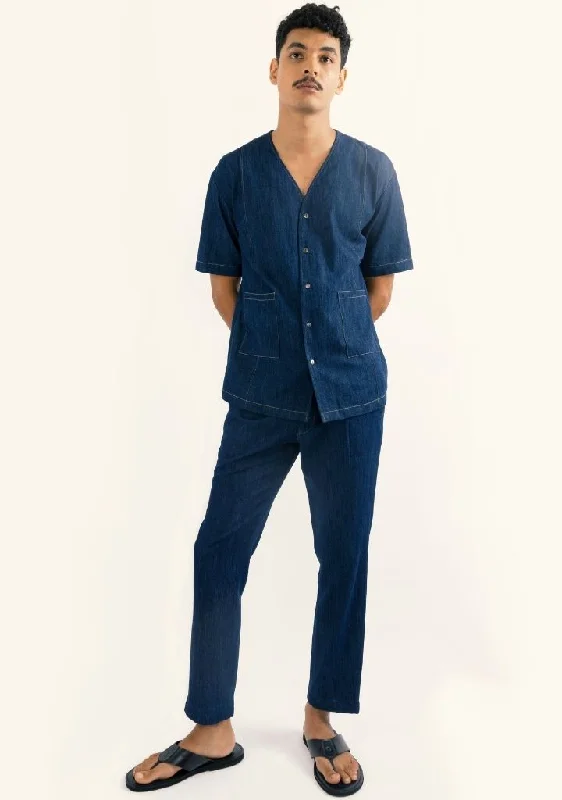 Denim Top with a Floral Print for a Feminine TouchPatch Pocket Shirt