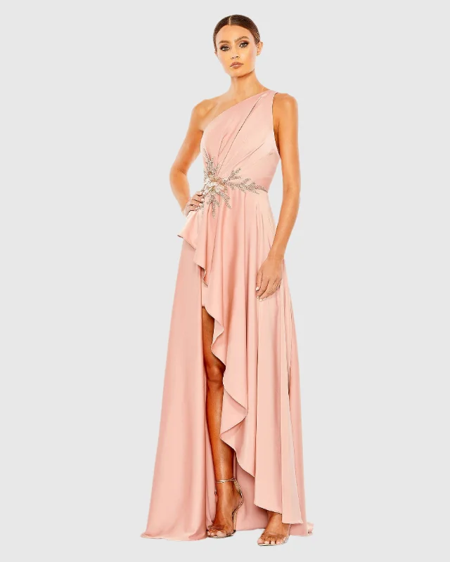 Maxi dresses with a halter neck for a stylish and sophisticated choiceEmbellished One Shoulder Asymmetrical Gown Maxi dresses with a halter neck for a stylish and sophisticated choiceEmbellished One Shoulder Asymmetrical Gown
