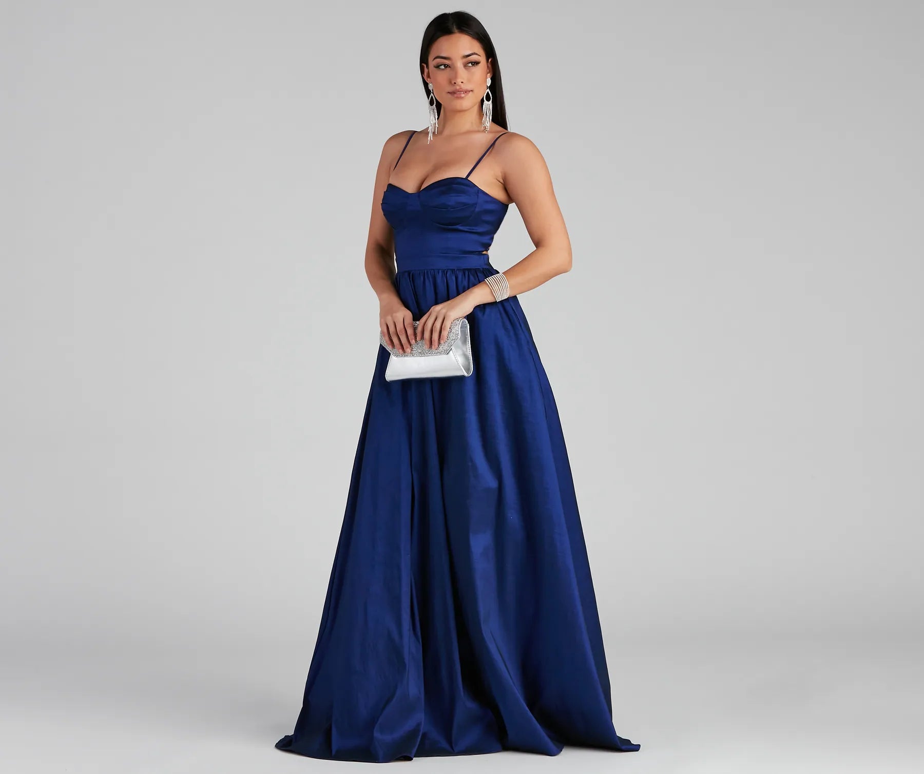 Ruffled maxi dresses with a tiered skirt for added volumeHelen Formal Bustier A-Line Long Dress Ruffled maxi dresses with a tiered skirt for added volumeHelen Formal Bustier A-Line Long Dress