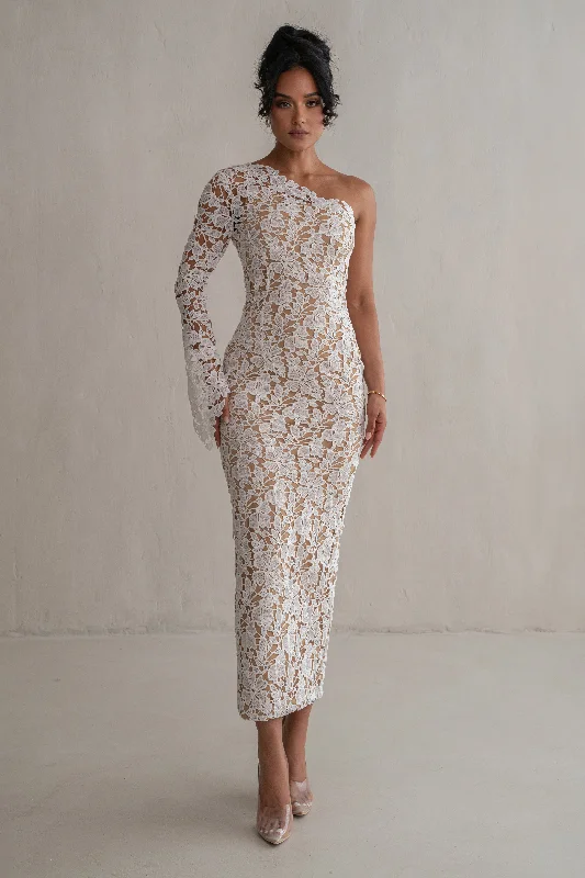 Maxi dresses with side slits for a touch of allureIvory True Love Lace Dress