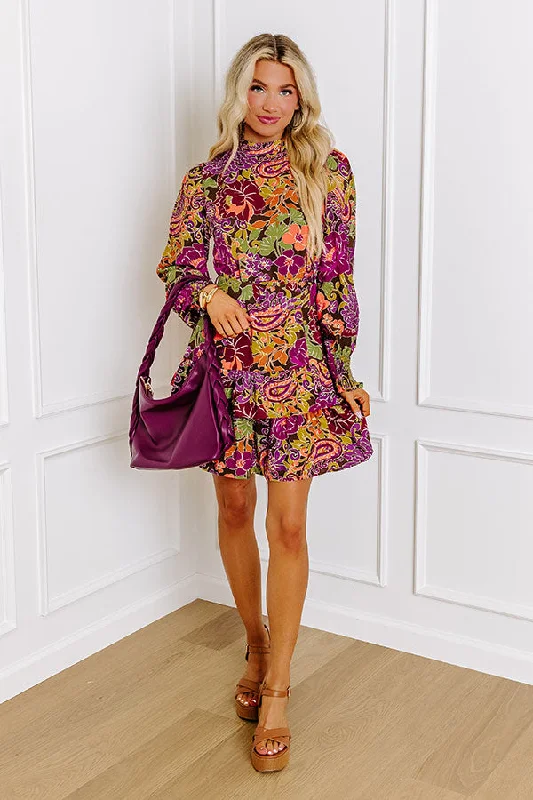 Mini dresses with ruched bodices for a feminine touchBrunch Plans Floral Dress