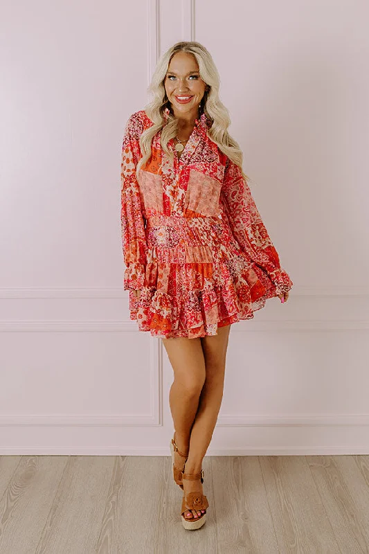 Mini dresses with wrap - around stylesChic Enterprise Paisley Dress