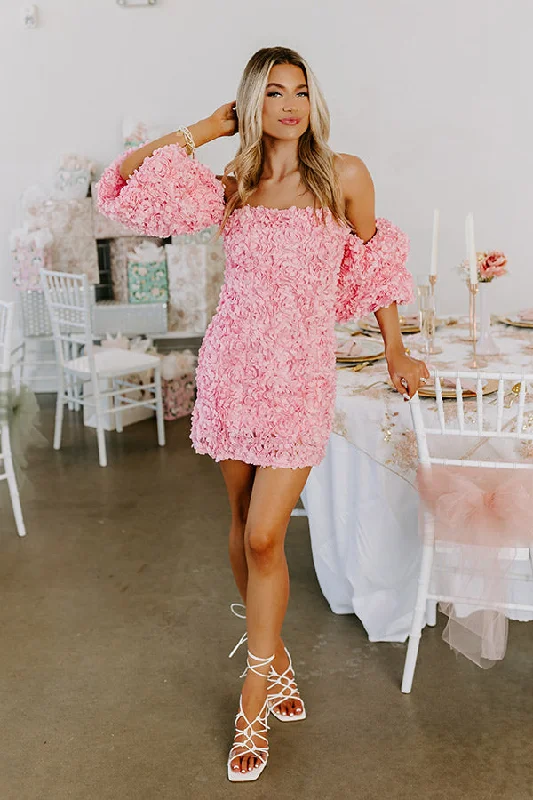 Mini dresses with button - down frontsExpect First Class Mini Dress in Pink