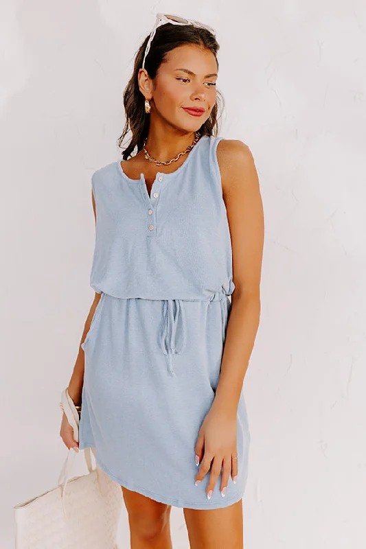 Mini dresses with asymmetric hems for a fashion - forward lookIvy League Style Dress In Airy Blue Mini dresses with asymmetric hems for a fashion - forward lookIvy League Style Dress In Airy Blue
