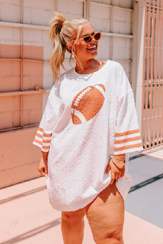Mini dresses with keyhole necklinesLife Of The Tailgate Sequin T-Shirt Dress Curves