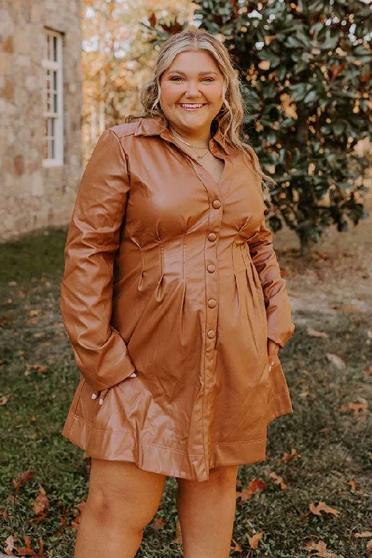 Sheer mini dresses with lace insertsMostly Amused Faux Leather Dress in Camel Curves Sheer mini dresses with lace insertsMostly Amused Faux Leather Dress in Camel Curves
