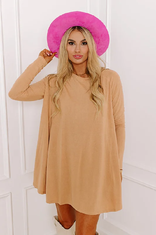 Mini dresses with pom - pom trims for a playful feelNew Chapter Tunic Dress In Iced Latte Mini dresses with pom - pom trims for a playful feelNew Chapter Tunic Dress In Iced Latte