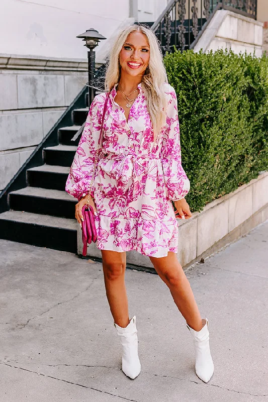 Mini dresses with ruched bodices for a feminine touchPoetic Notion Floral Dress