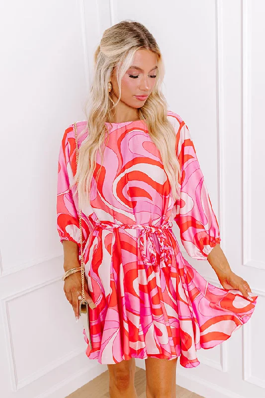 Mini dresses with V - necklines for a flattering shapeShades Of Lovely Mini Dress