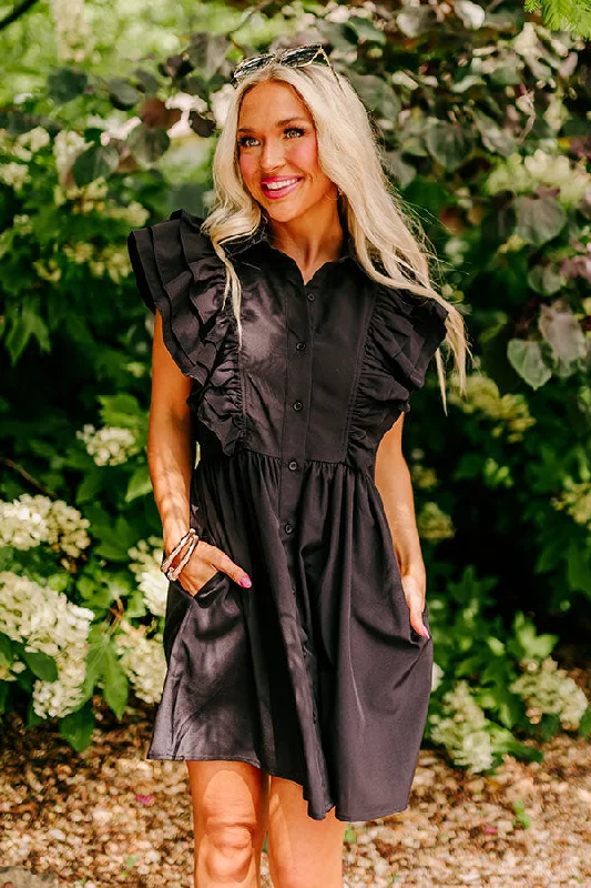 Mini dresses with bow accents for a sweet lookShare The Love Button Up Dress