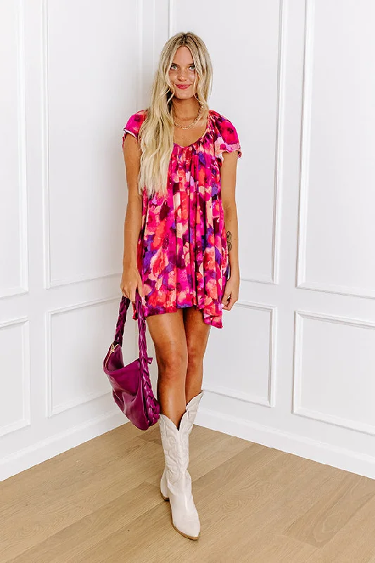 Mini dresses with high - low hems for a modern twistSouthern Flair Floral Mini Dress Mini dresses with high - low hems for a modern twistSouthern Flair Floral Mini Dress