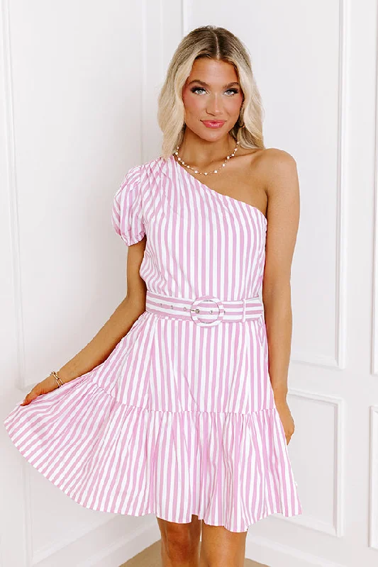 Mini dresses with side slits for a sexy appealSurrounded By Starlight Stripe Dress