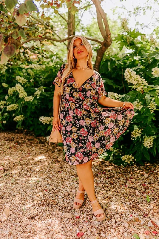 Mini dresses with patchwork designs for a unique styleSweet Like Honey Floral Mini Dress In Black Curves Mini dresses with patchwork designs for a unique styleSweet Like Honey Floral Mini Dress In Black Curves