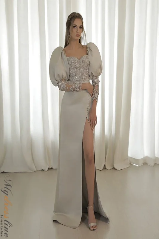 Mermaid - cut formal dresses in satin for a glamorous prom nightChrystelle Atallah GILL7994 Mermaid - cut formal dresses in satin for a glamorous prom nightChrystelle Atallah GILL7994