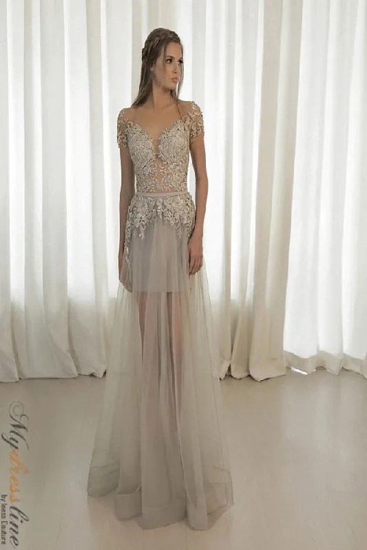 Strapless formal dresses with tulle skirts for a classic prom lookChrystelle Atallah GILL8033