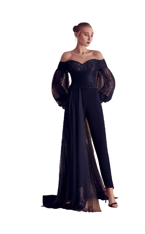 Prom dresses with tiered lace skirts and off - the - shoulder necklines for a feminine and elegant formal affairGatti Nolli Couture GA5141GA5142CL Jumpsuit Prom dresses with tiered lace skirts and off - the - shoulder necklines for a feminine and elegant formal affairGatti Nolli Couture GA5141GA5142CL Jumpsuit