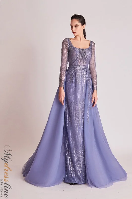 Prom dresses with metallic - colored fabrics and beaded embroidery for a glamorous promGatti Nolli OP-5737