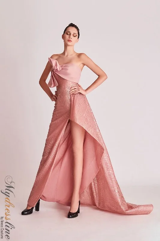 Prom dresses with lace - up side panels and ruffled bodices for a feminine and detailed lookGatti Nolli OP-5738