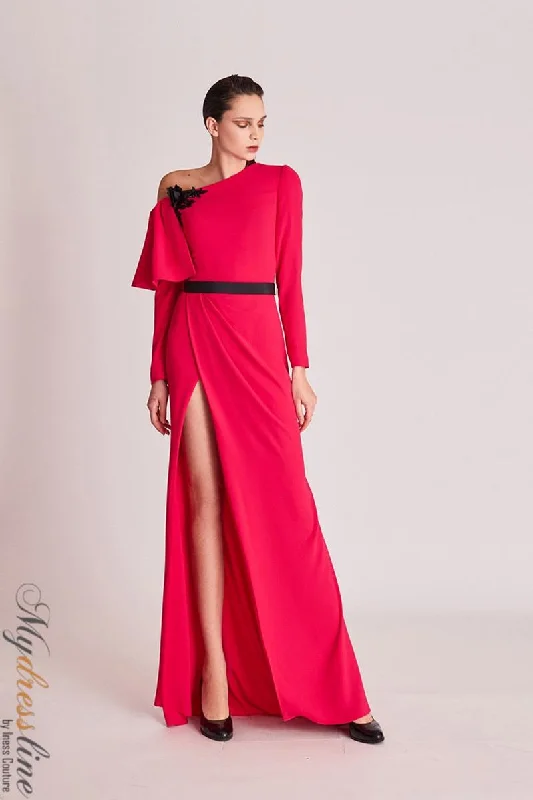 Formal dresses with geometric patterns and metallic accents for a modern formal affairGatti Nolli OP-5746