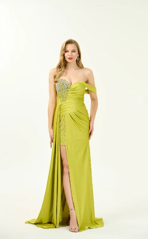 Formal dresses with button - front designs and tulle skirts for a charming prom styleGygess G2411038 Dress Formal dresses with button - front designs and tulle skirts for a charming prom styleGygess G2411038 Dress