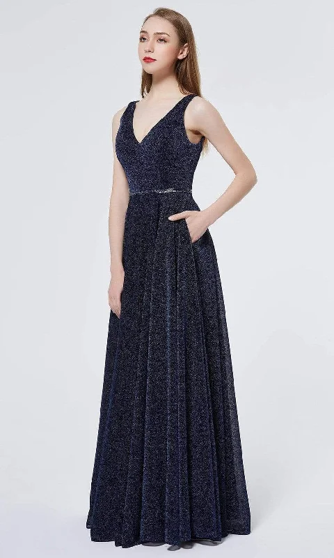 Prom dresses with keyhole backs and rhinestone - studded straps for a flirty lookJ'Adore Dresses - J19023 Glittered Allover A-line Dress Prom dresses with keyhole backs and rhinestone - studded straps for a flirty lookJ'Adore Dresses - J19023 Glittered Allover A-line Dress