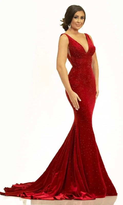 Formal dresses with ruched back panels and button - down fronts for a unique and flattering fitJohnathan Kayne - 2308 Fitted Trumpet Evening Dress Formal dresses with ruched back panels and button - down fronts for a unique and flattering fitJohnathan Kayne - 2308 Fitted Trumpet Evening Dress
