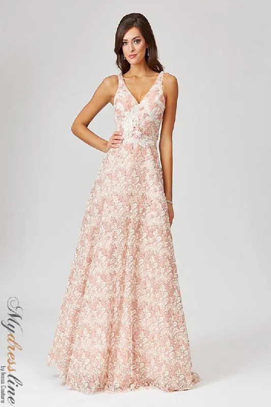 Prom dresses with side - slit skirts and beaded fringes for a glamorous appearanceLara 29463 Prom dresses with side - slit skirts and beaded fringes for a glamorous appearanceLara 29463