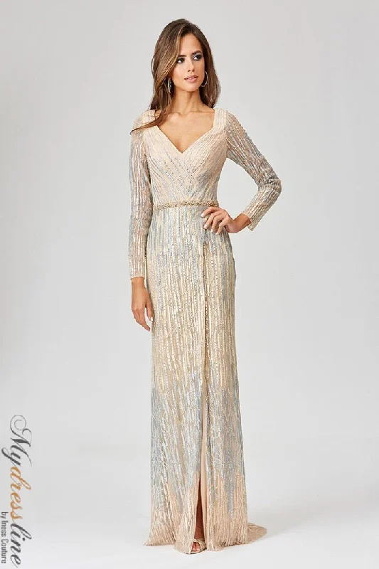 Formal dresses with pleated bodices and taffeta fabric for a traditional lookLara 29467 Formal dresses with pleated bodices and taffeta fabric for a traditional lookLara 29467