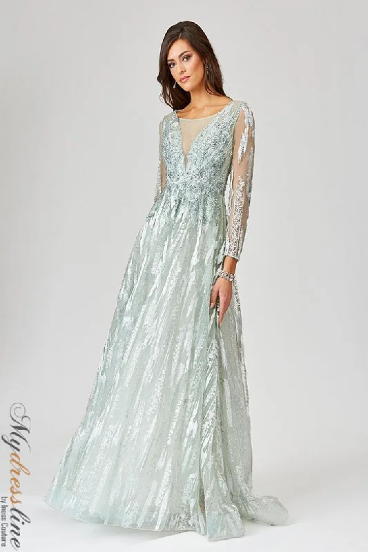 Formal dresses with high - low hems and floral embroidery for a unique prom styleLara 29472 Formal dresses with high - low hems and floral embroidery for a unique prom styleLara 29472