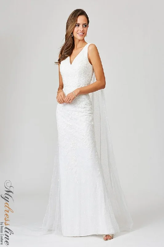 Formal dresses with fringe - trimmed sleeves and wrap - around styles for a bohemian - inspired formal eventLara 51043 Formal dresses with fringe - trimmed sleeves and wrap - around styles for a bohemian - inspired formal eventLara 51043