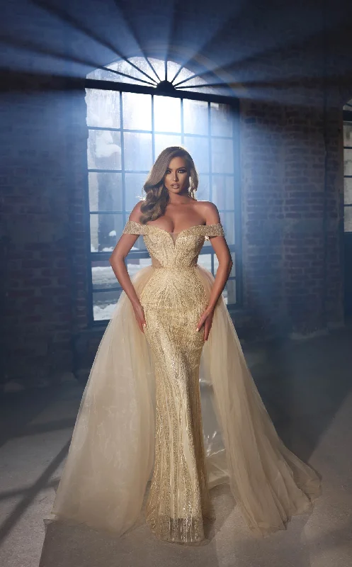 Formal dresses with abstract print panels and rhinestone embellishments for a unique formal eventModessa Couture M20359 Dress