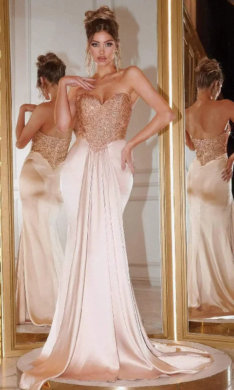 Formal dresses with one - shoulder ruffled straps and sequined bodices for a trendy and eye - catching lookPortia and Scarlett - PS22230 Beaded Strapless Sweetheart Sheath Gown Formal dresses with one - shoulder ruffled straps and sequined bodices for a trendy and eye - catching lookPortia and Scarlett - PS22230 Beaded Strapless Sweetheart Sheath Gown