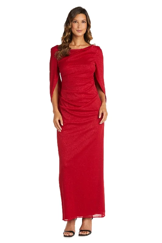 Sheer maxi dresses with lace overlays for a romantic touch Sheer maxi dresses with lace overlays for a romantic touch R&M Richards 7424P Red 4P Sale