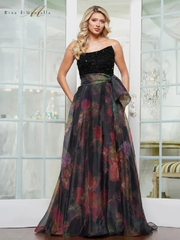 Animal print maxi dresses for a statement - making outfit Animal print maxi dresses for a statement - making outfit Rina di Montella RD3213 Long Printed Formal A Line Dress