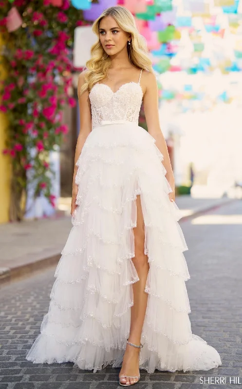 Formal dresses with embroidered panels and tulle overlays for a fairytale promSherri Hill 55972CL Dress Formal dresses with embroidered panels and tulle overlays for a fairytale promSherri Hill 55972CL Dress
