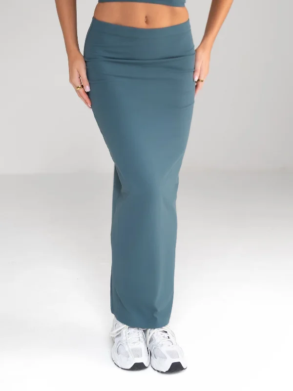 Ruffled Hem Women Shorts to Add a Feminine TouchAlessia Maxi Skirt - Dark Teal