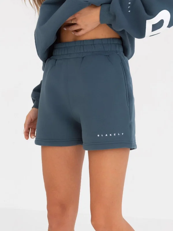 Denim Women Shorts with Distressed Details for a Casual VibeIsabel Jogger Shorts - Dark Teal Denim Women Shorts with Distressed Details for a Casual VibeIsabel Jogger Shorts - Dark Teal