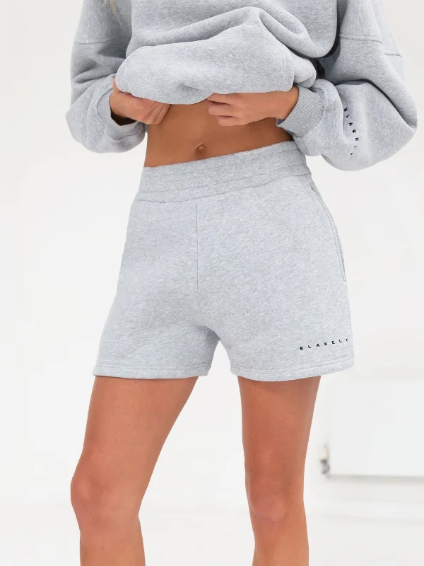 Solid Color Women Shorts in Bright Hues for a Bold StatementIsabel Jogger Shorts - Marl Grey Solid Color Women Shorts in Bright Hues for a Bold StatementIsabel Jogger Shorts - Marl Grey