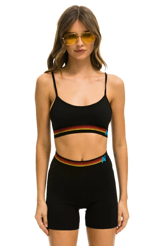 Stretchable Women Shorts for Maximum MobilityLOGO 4 INCH HI-RISE BIKER SHORT - BLACK Stretchable Women Shorts for Maximum MobilityLOGO 4 INCH HI-RISE BIKER SHORT - BLACK