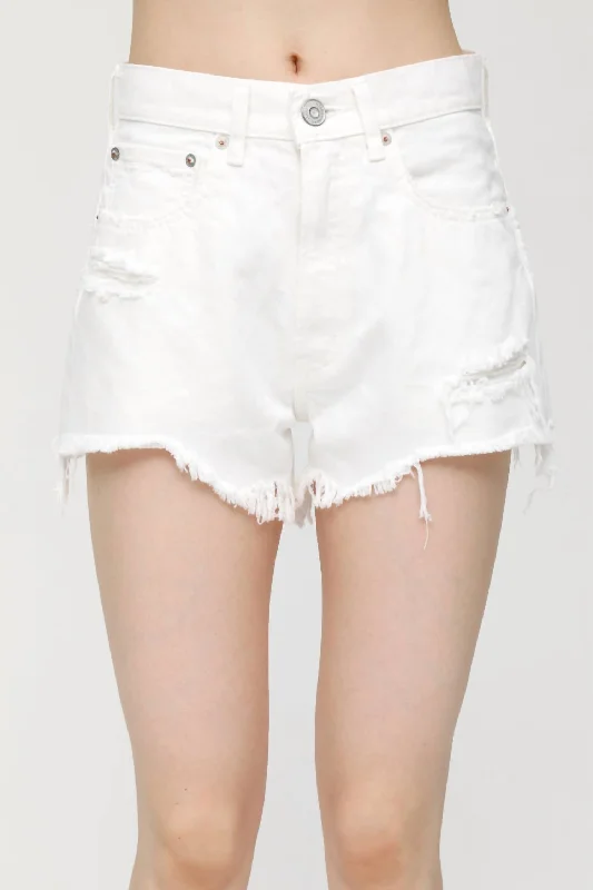 Twill Women Shorts with a Smooth Texture and DurabilityMontclair Shorts In White