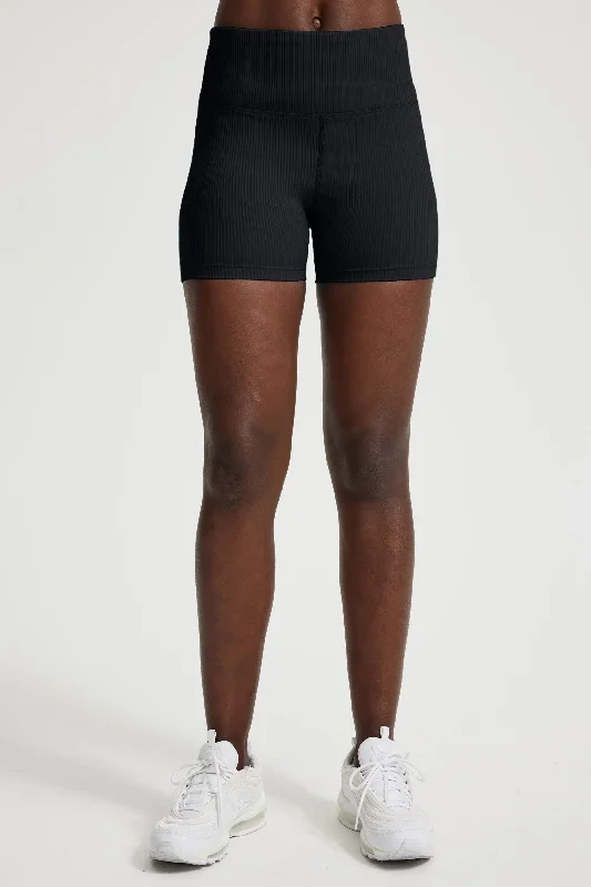 Cuffed Women Shorts for a Laid - Back and Trendy LookRibbed 3" Biker Short