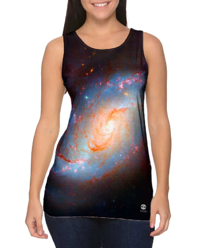 Mock Neck Women's Performance Tank Tops for CyclingSpace Galaxy Ngc 1672 Hst