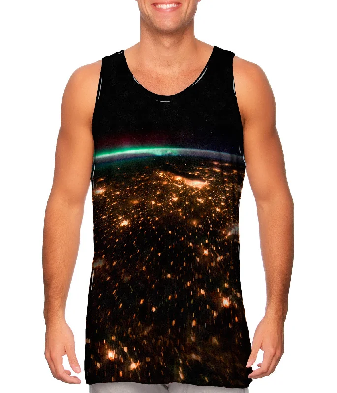 Crew Neck Women's Sustainable Tank Tops Made from Recycled MaterialsSpace Midwest Night Aurora Borealis Crew Neck Women's Sustainable Tank Tops Made from Recycled MaterialsSpace Midwest Night Aurora Borealis