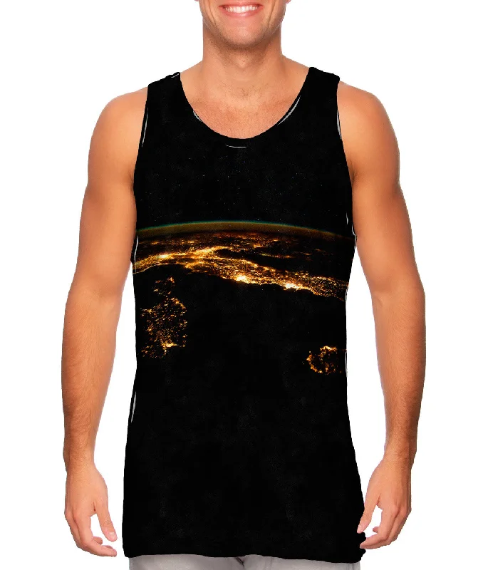 Plunge Neck Women's Seamless Tank Tops for a Smooth FitSpace Nighttime Italy