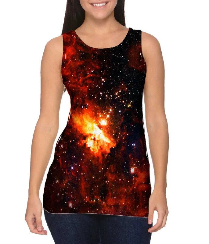Women's Button - Down Tank Tops in Striped PatternsSpace Pismis 24